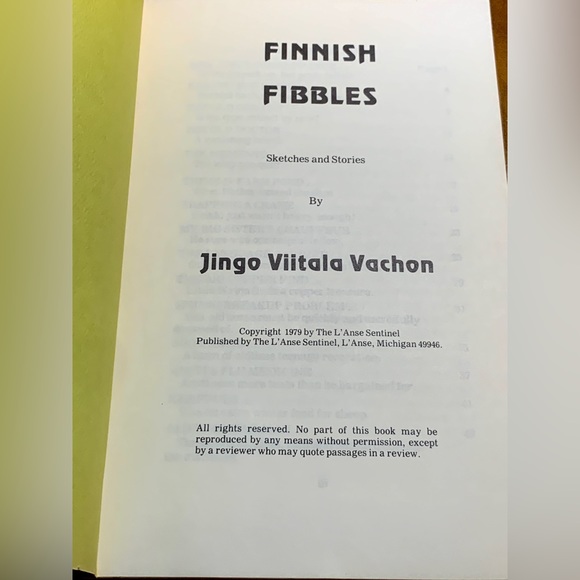 Vintage Paperback Book FINNISH FIBBLES by Jingo Viitala Vachon - Picture 12 of 12